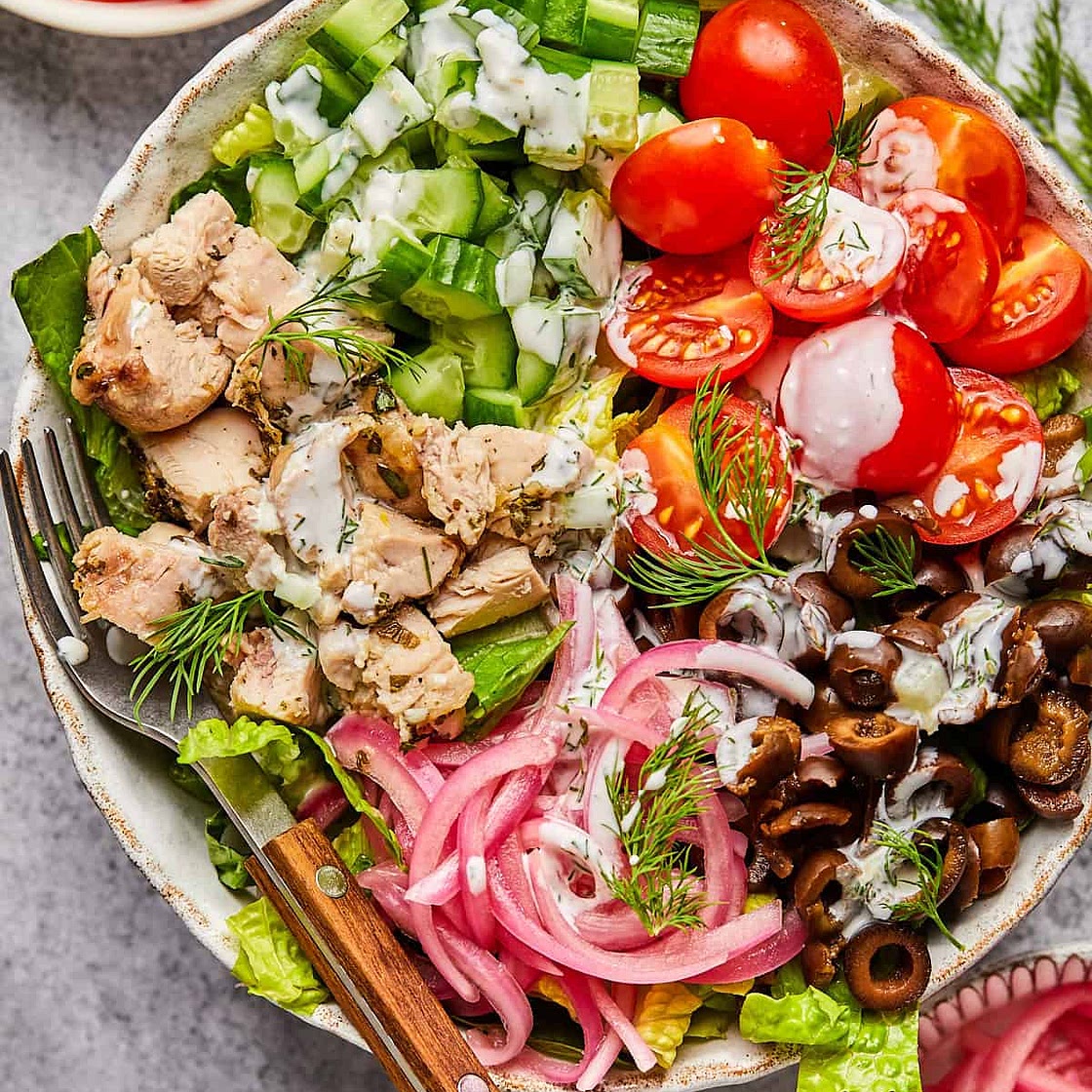 Easy Greek Chicken Bowls Recipe with Tzatziki Sauce