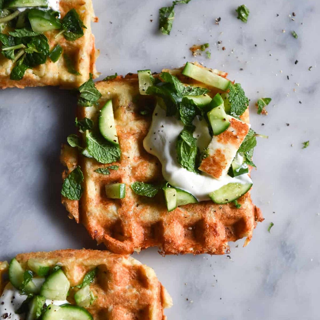 Three ingredient potato waffles