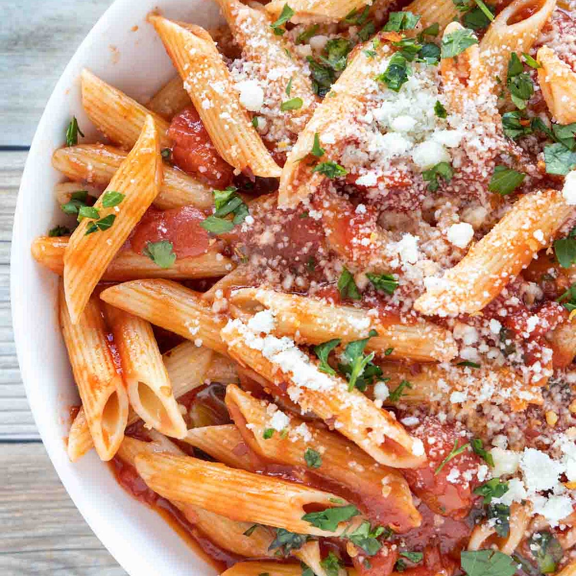 Arrabbiata Sauce with Penne Pasta