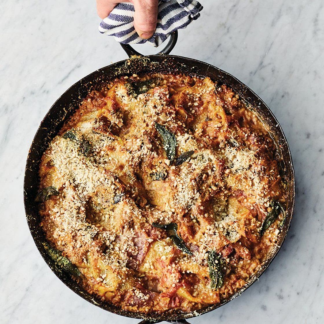 Scruffy aubergine lasagne