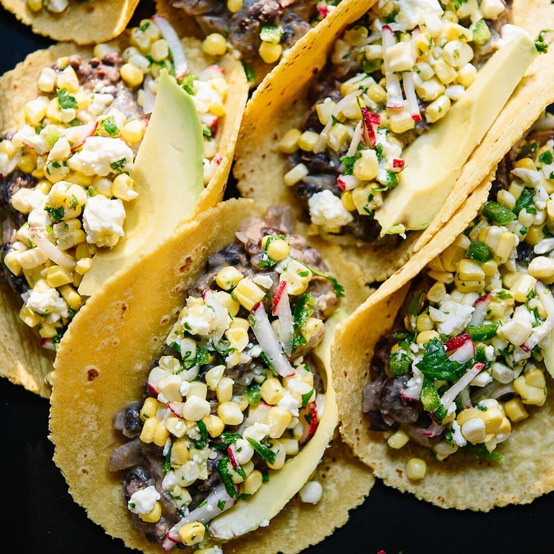 Sweet Corn and Black Bean Tacos