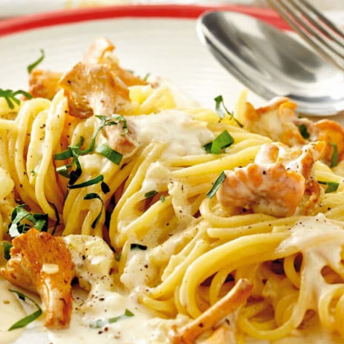 Pfifferling-Rahm-Pasta