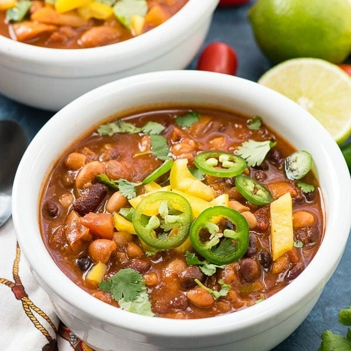 Instant Pot 4 Bean Chili (vegan)