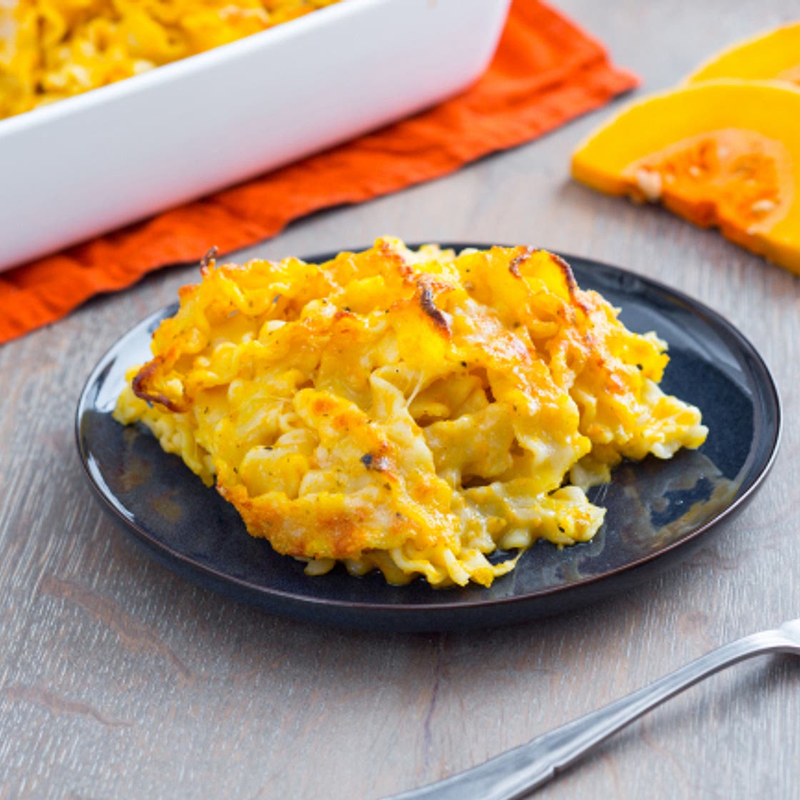 Pasta al forno con zucca e besciamella di stracchino