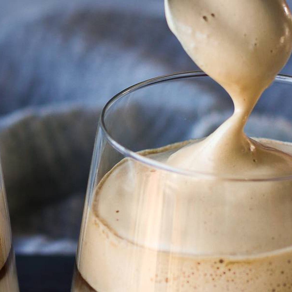 Coconut Vanilla Iced Coffee with Coffee Whip