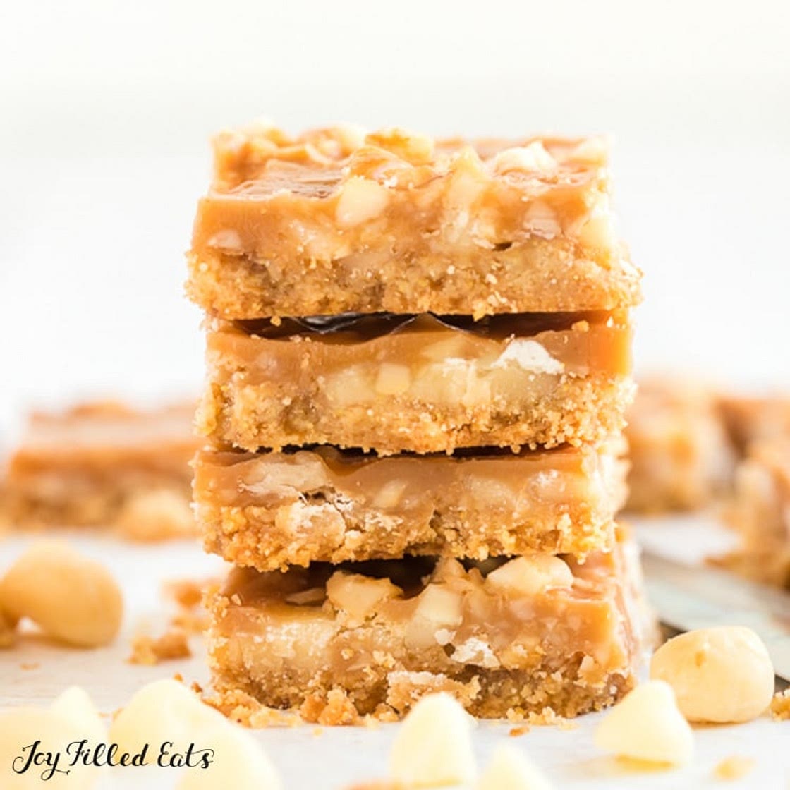 Keto Loaded Caramel Magic Cookie Bars