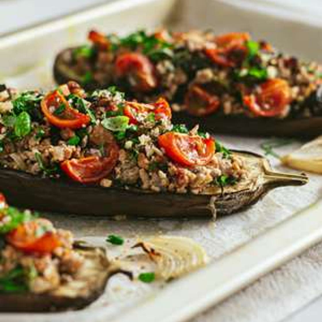 Keto Stuffed Eggplant