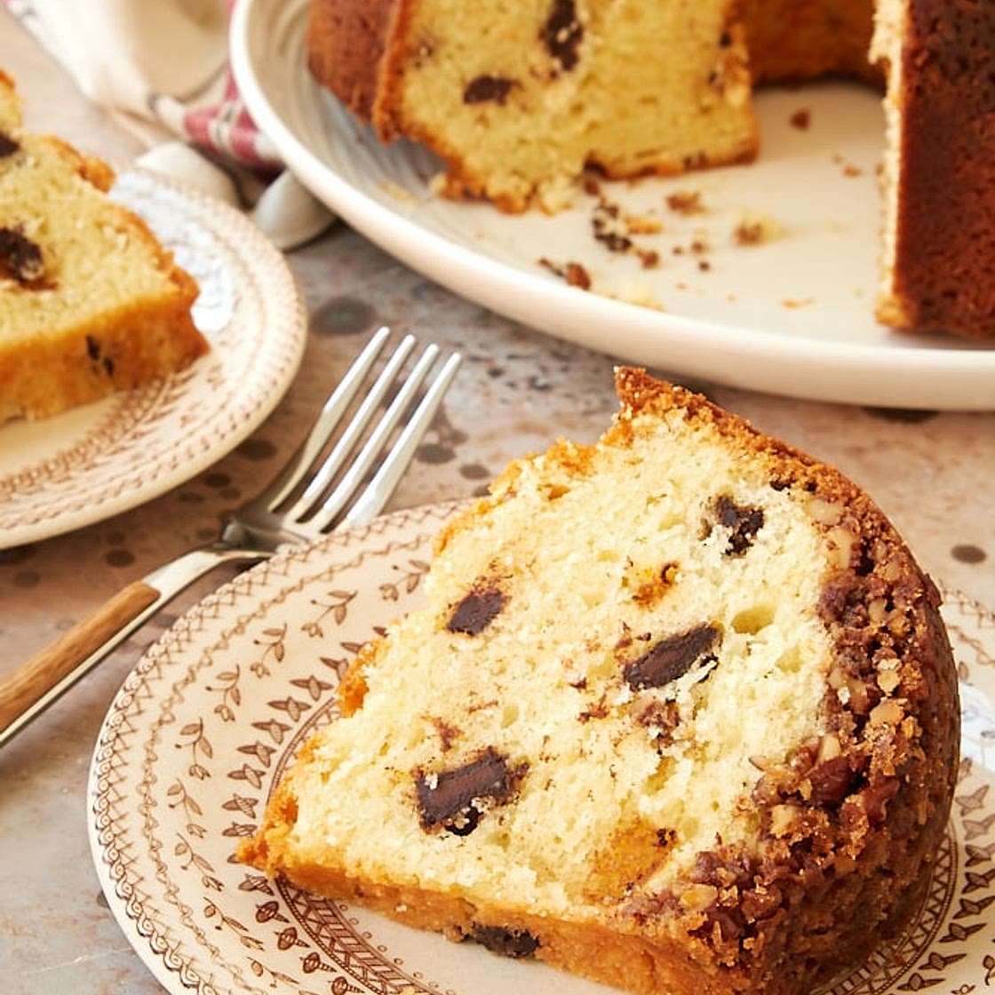 Chocolate Chunk Pecan Crunch Bundt Cake