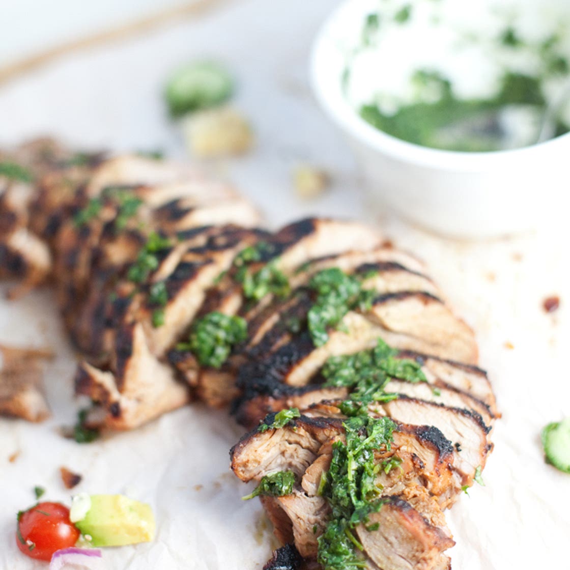 Brown Sugar Spiced Pork Tenderloin with Chimichurri