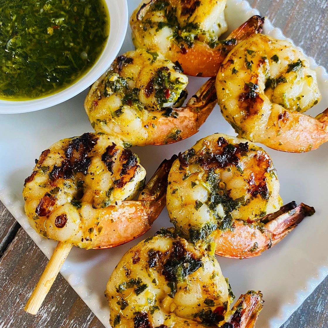 Grilled Gremolata Shrimp Skewers