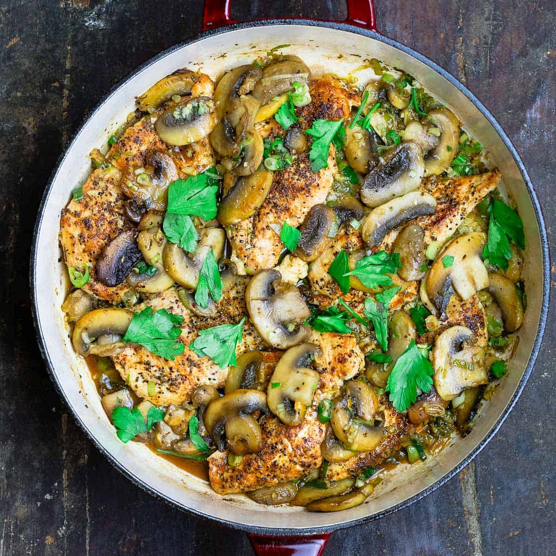 20-Minute Skillet Mushroom Chicken