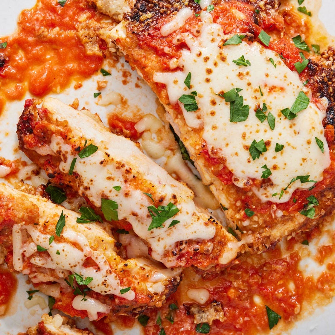 Sesame Seed-Crusted Chicken Parm