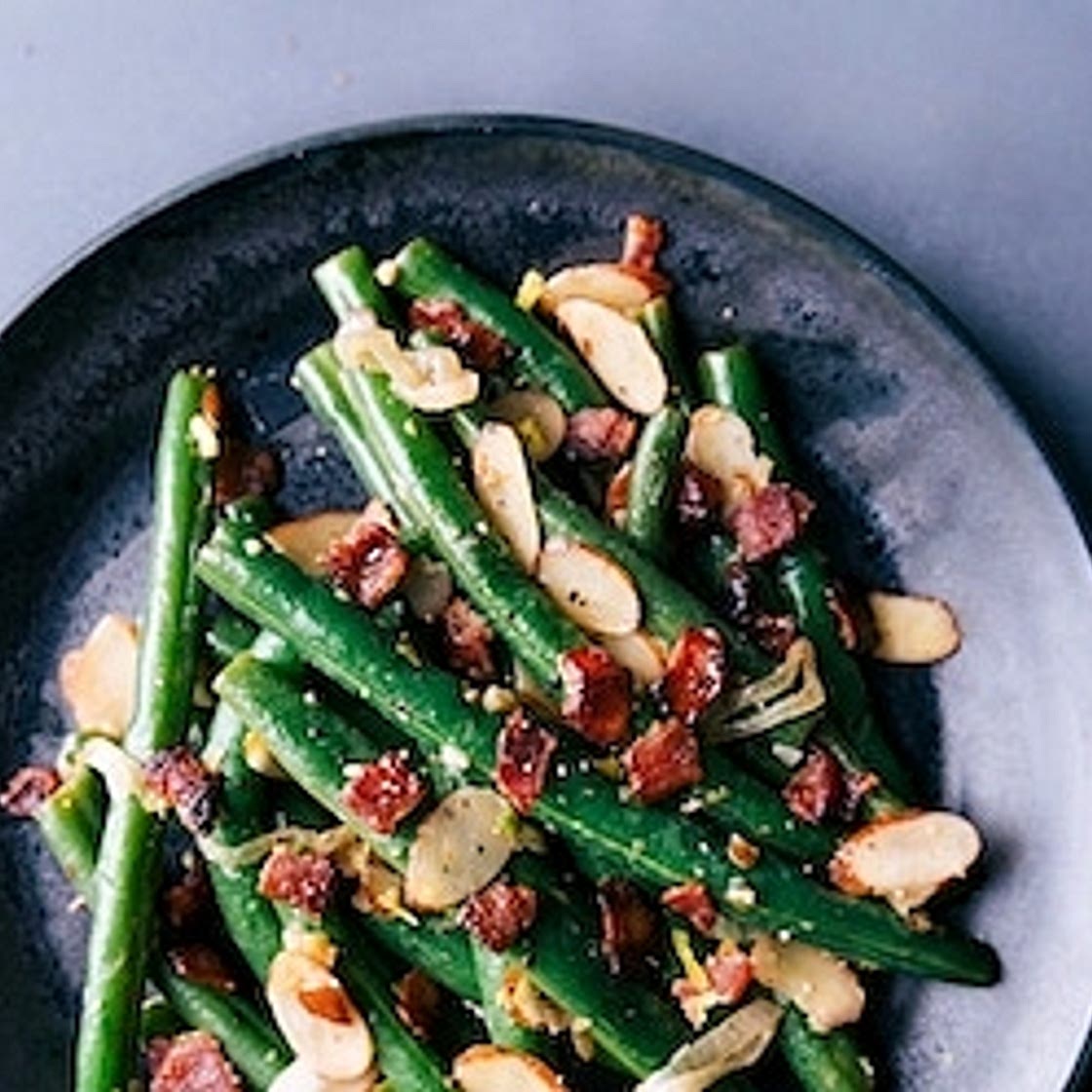 Haricots verts au bacon