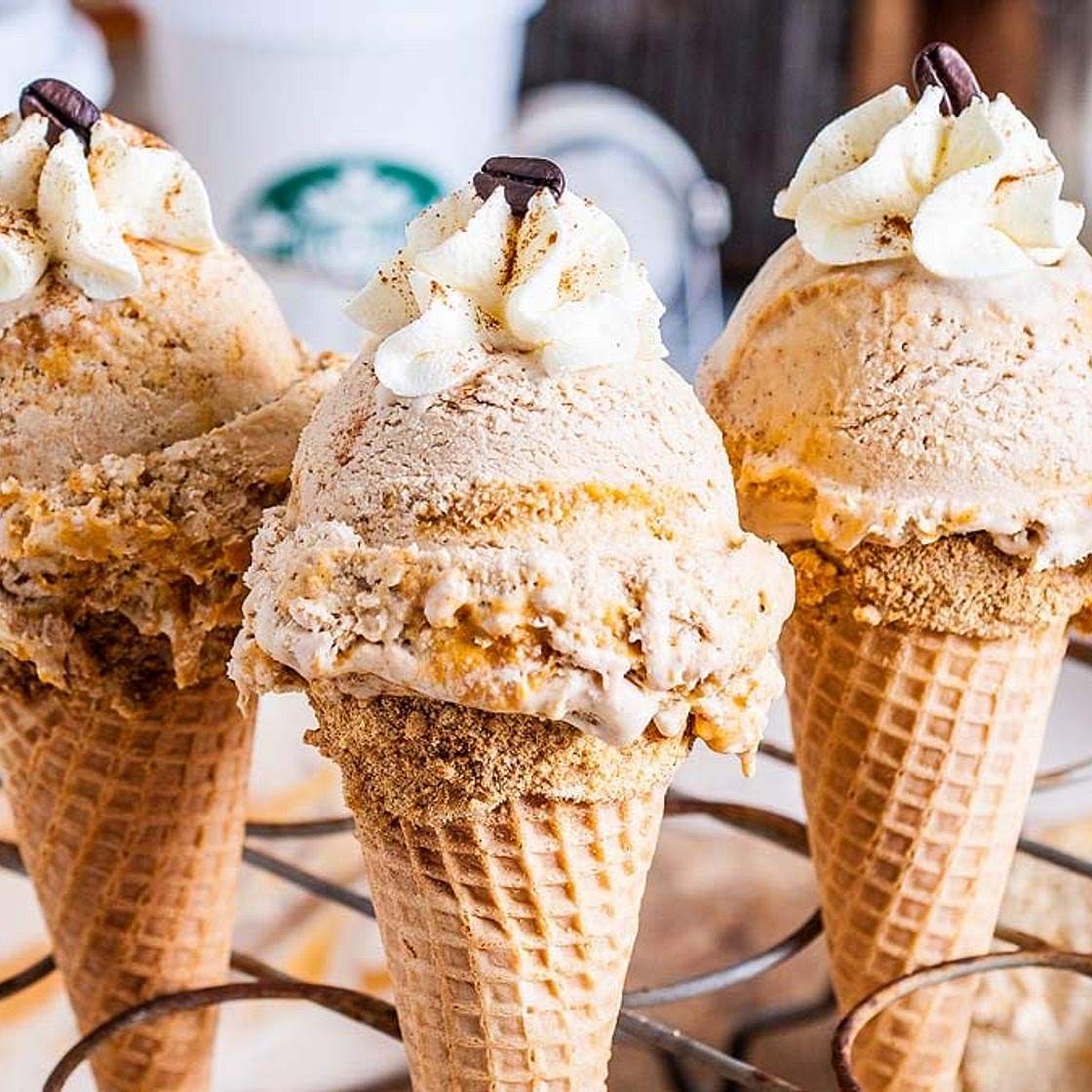 No Churn Pumpkin Spice Latte Ice Cream