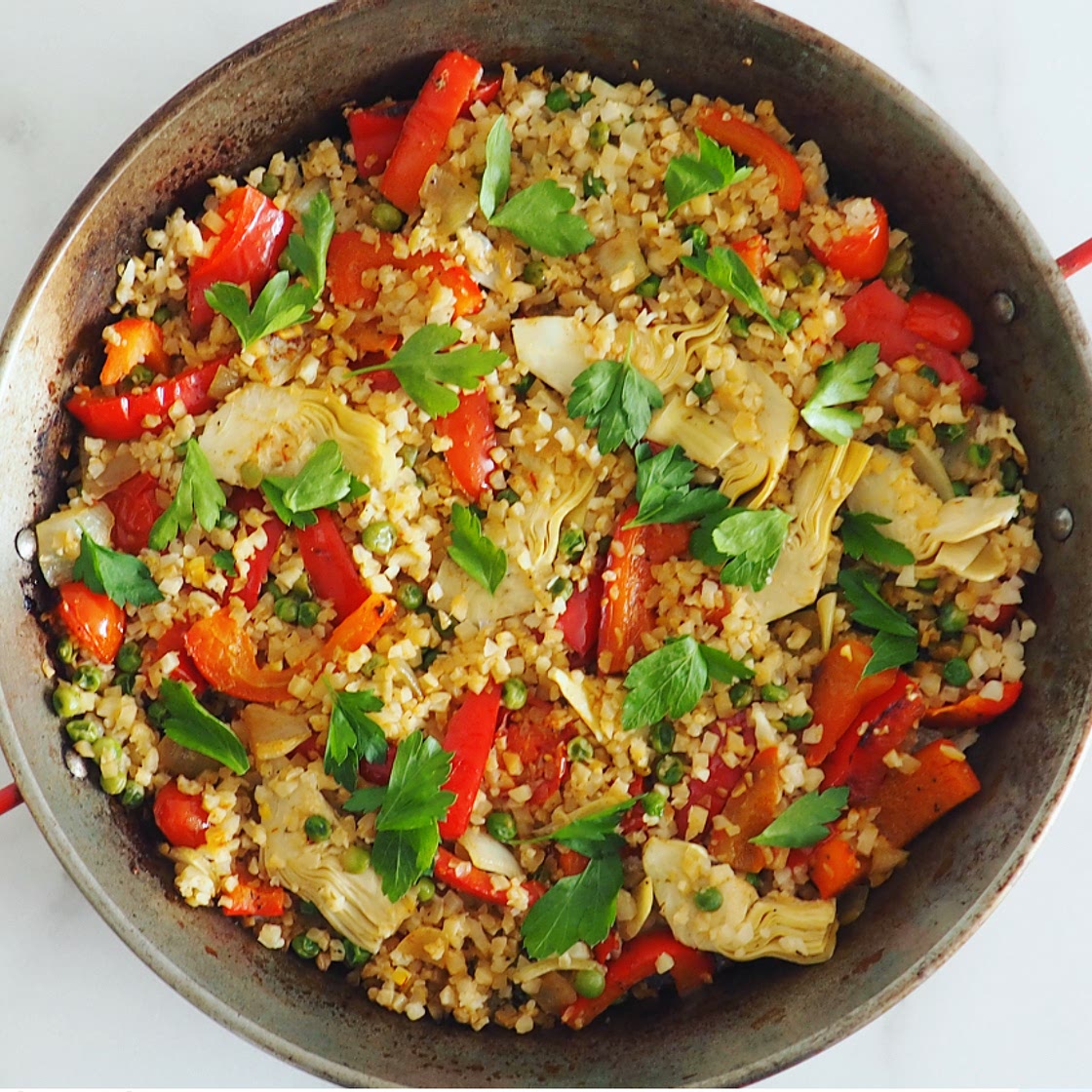Veggie Cauliflower Rice Paella