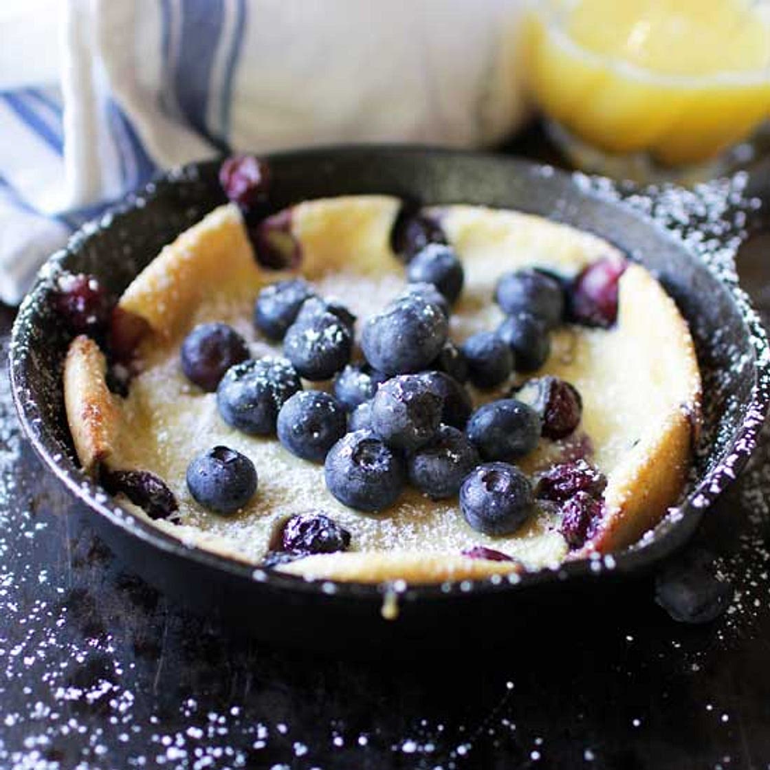Berry Filled Dutch Baby (Puffed Pancake)