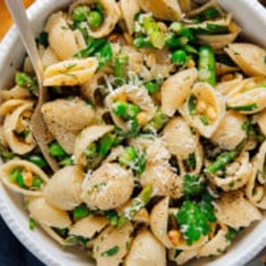 Spring Pea and Asparagus Pasta