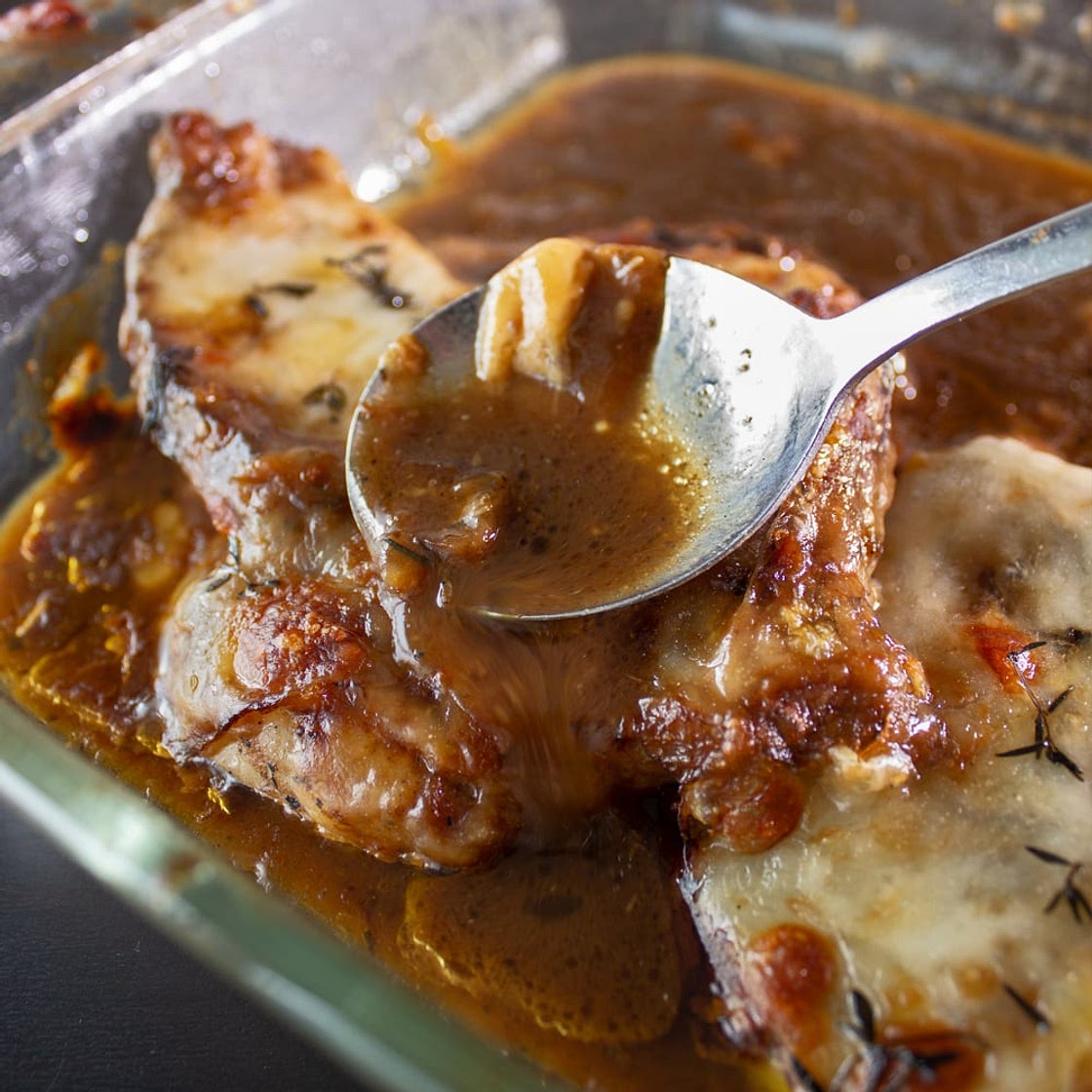 French Onion Smothered Pork Chops