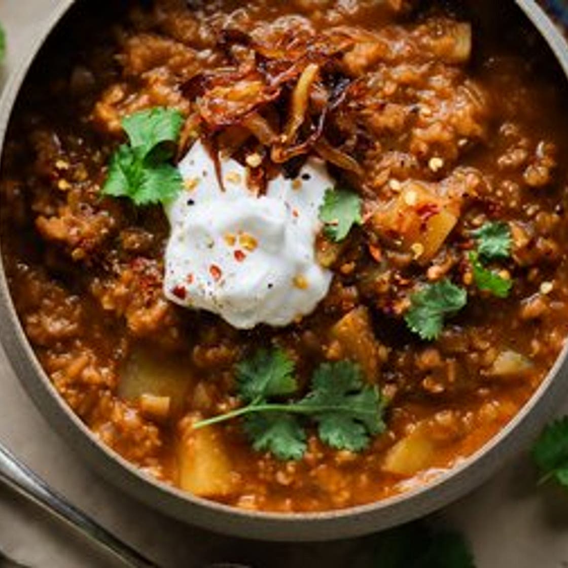 Potato & Red Lentil Soup