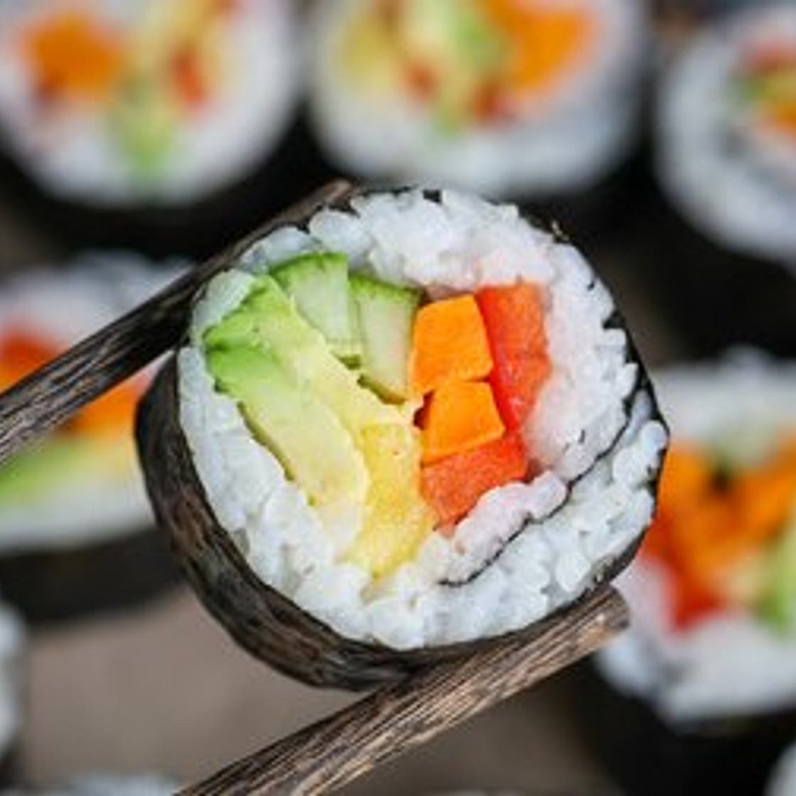 Rainbow Veggie Sushi Rolls