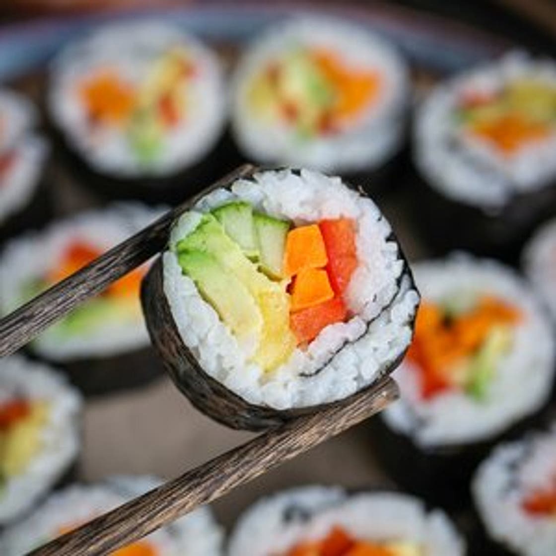 Rainbow Veggie Sushi Rolls