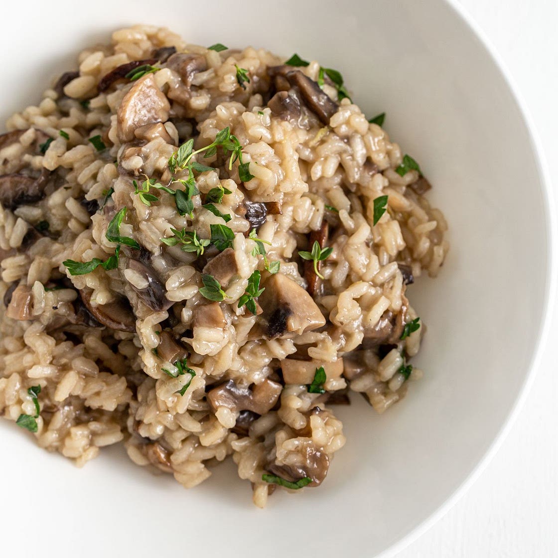 Creamy Vegan Mushroom Risotto