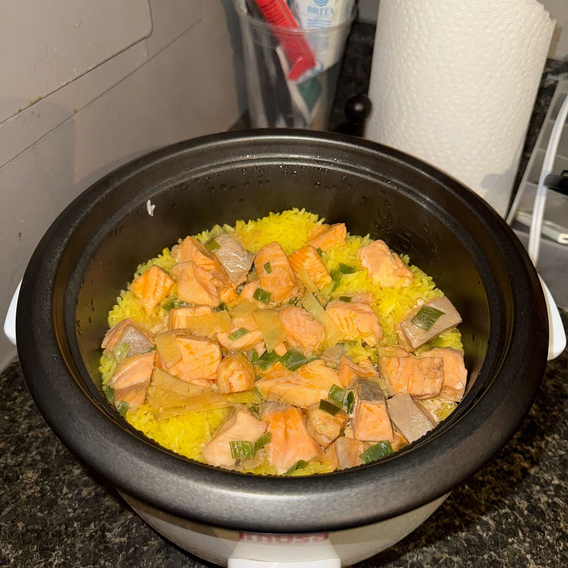 Mom's Rice Cooker Salmon