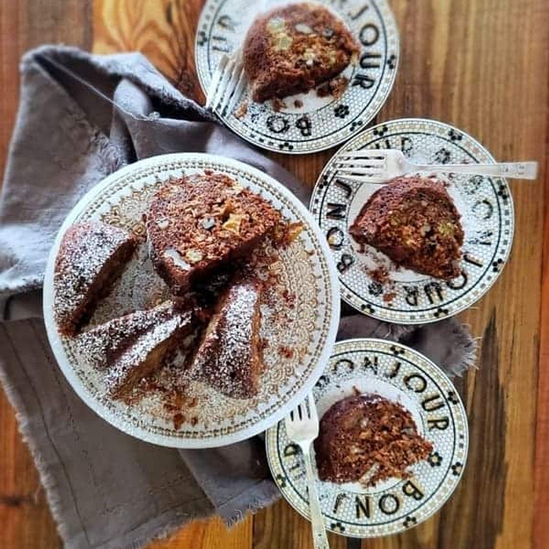 Old-Fashioned Applesauce Walnut Bundt Cake