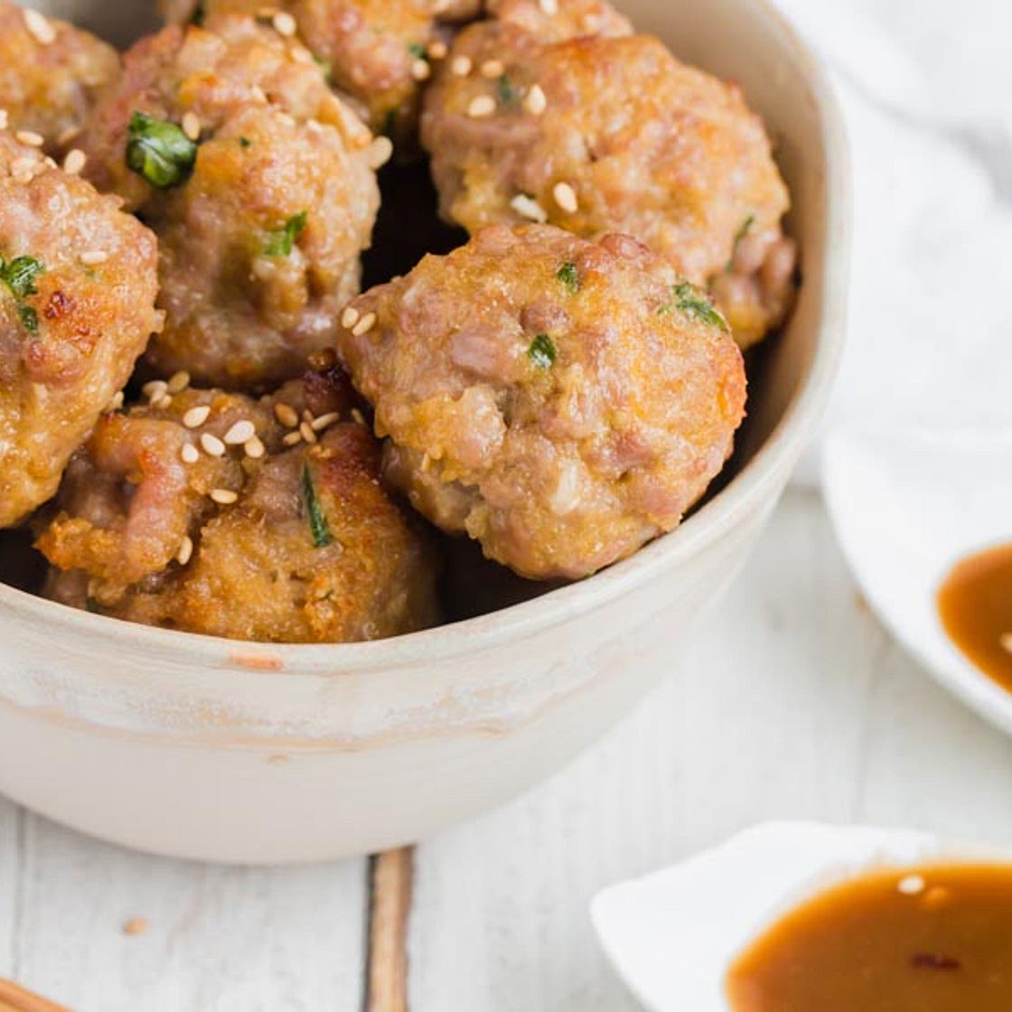 Keto Sesame Ginger Asian Meatballs