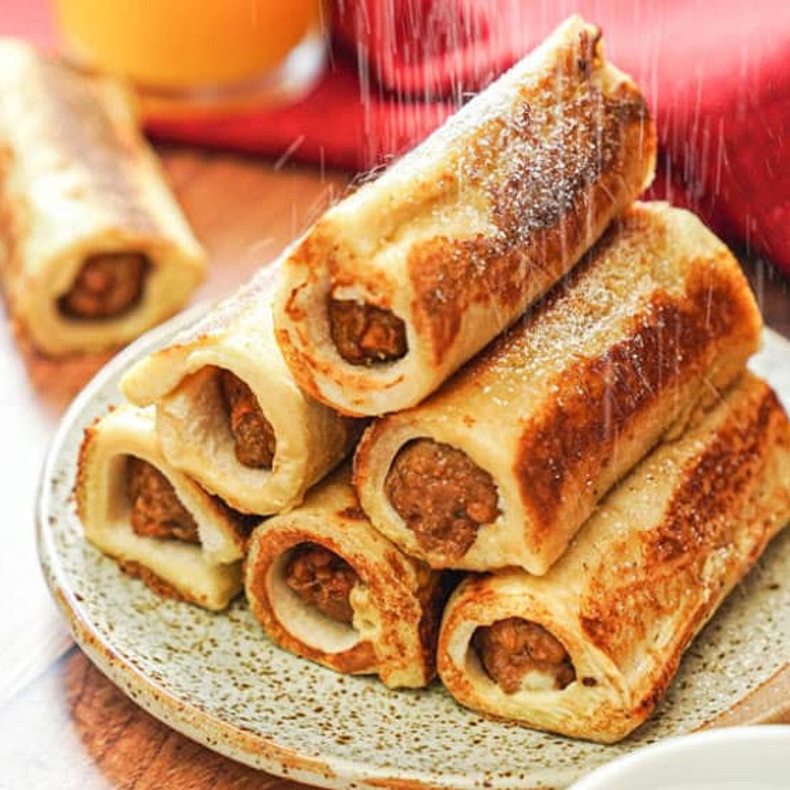 French Toast "Sausage" Roll-Ups