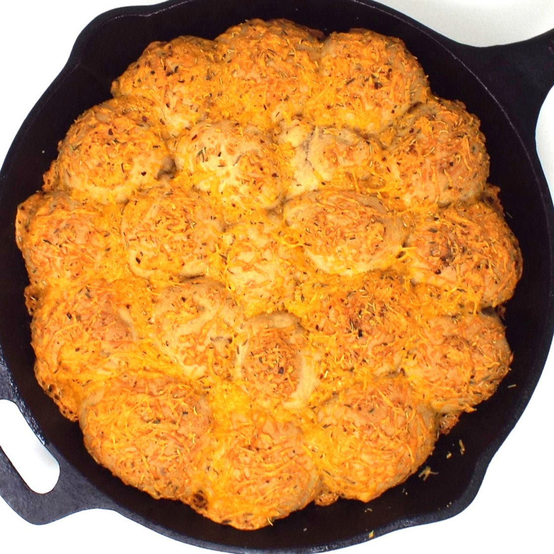 Cheddar and Herb Skillet Monkey Bread
