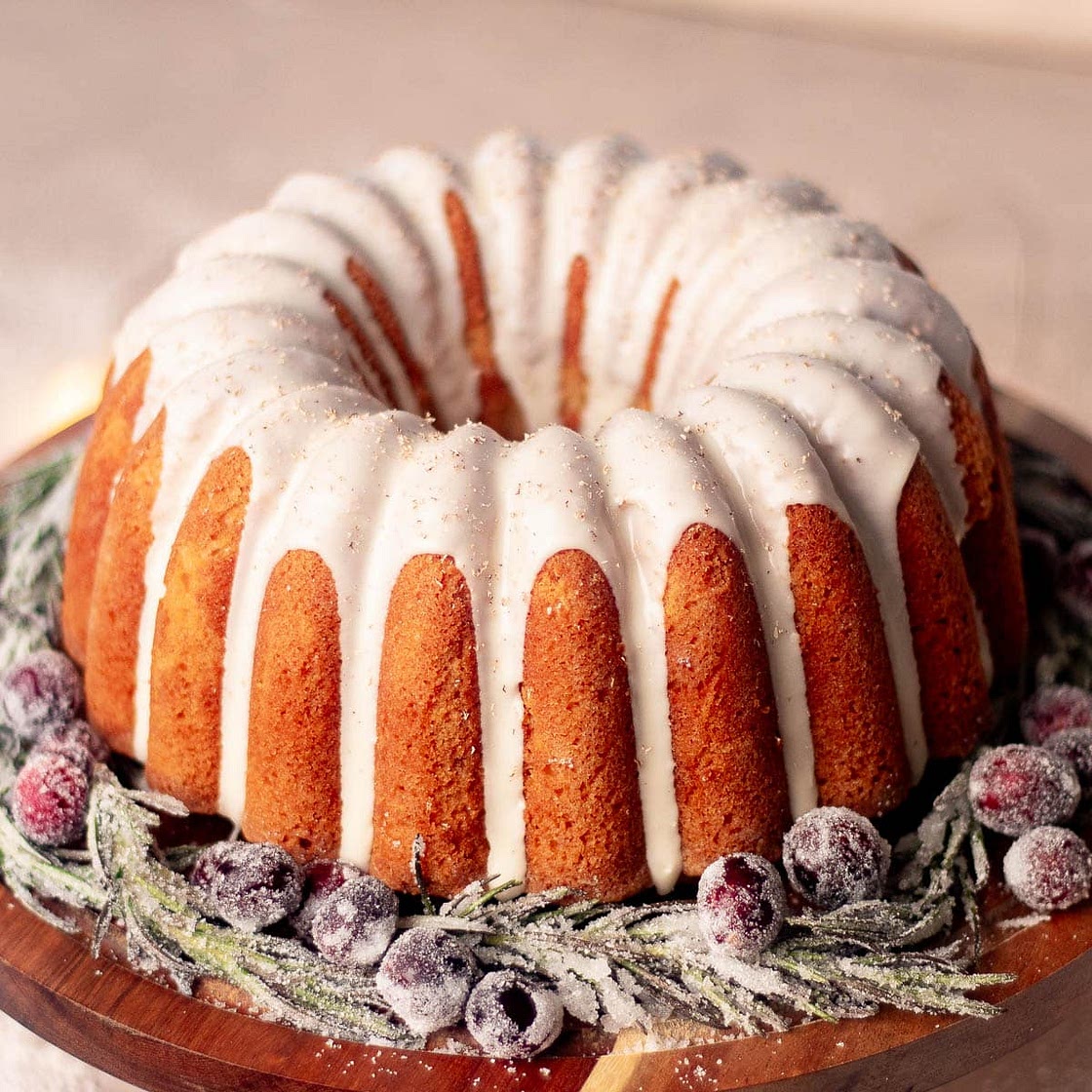 Eggnog Pound Cake Recipe - Easy and Egg Nog Glazed