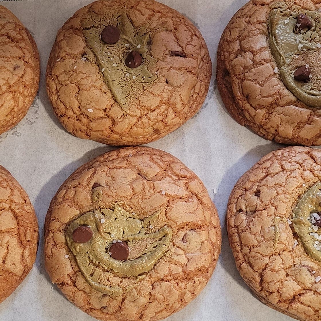 Pistachio Cream Chocolate Chip Cookies