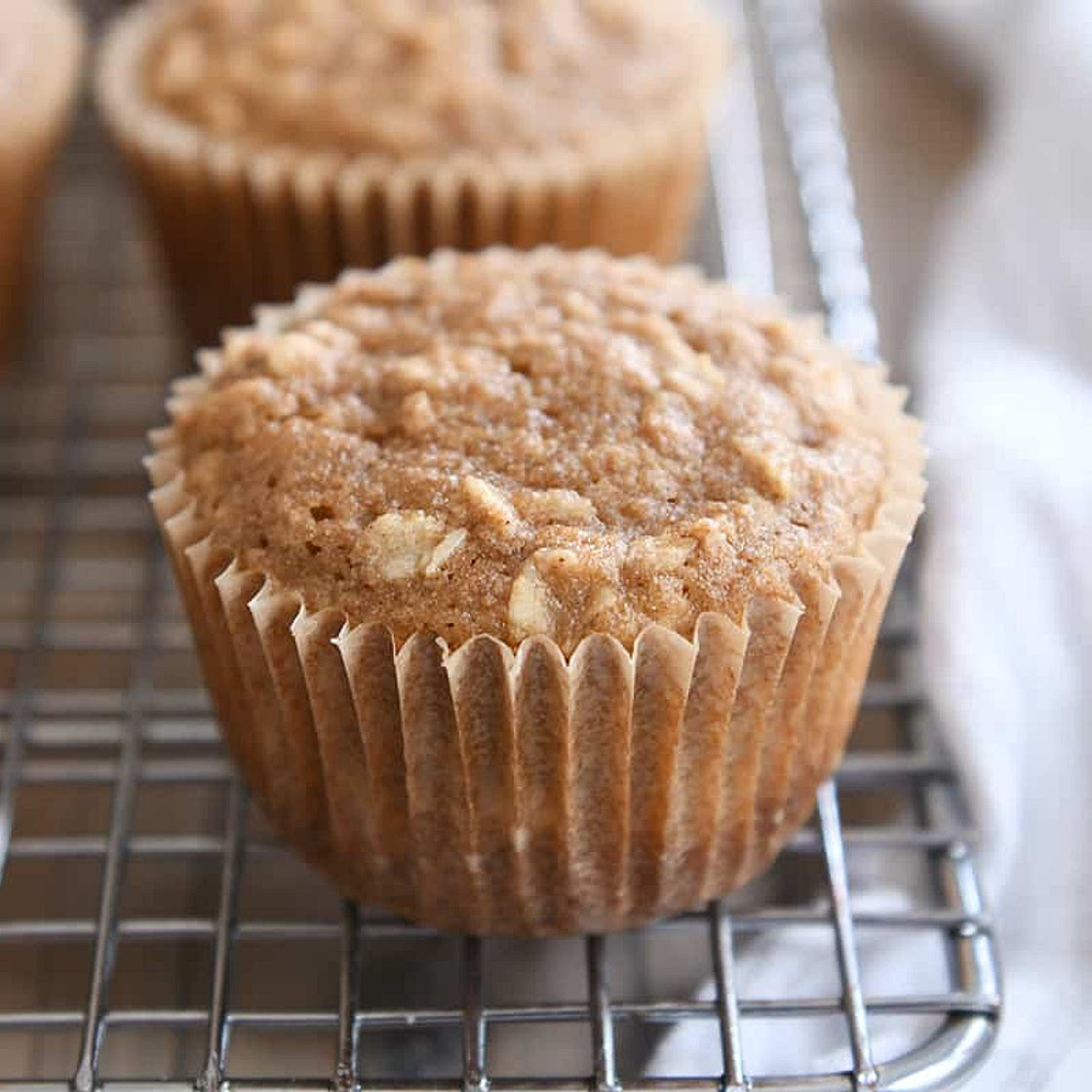 Healthy Applesauce Oat Muffins