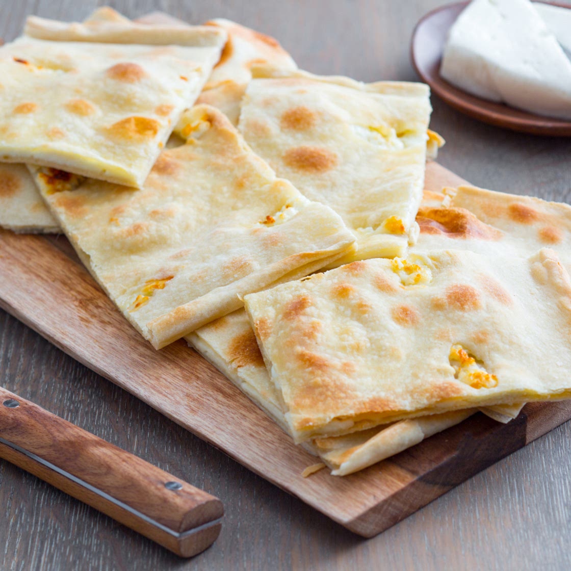 Focaccia col formaggio (Recco-style cheese focaccia)