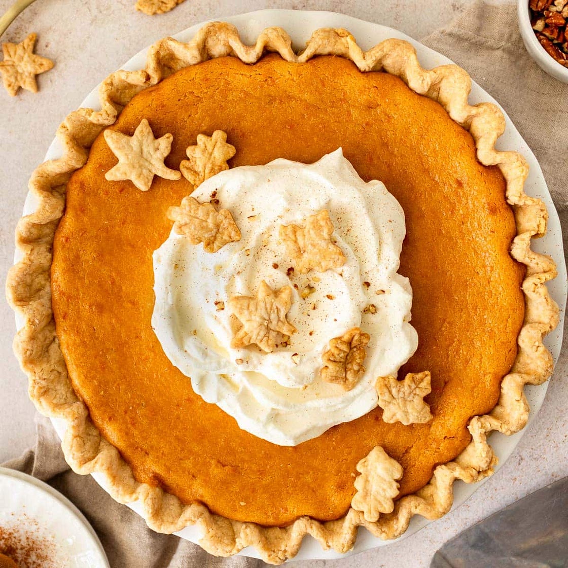 Sweet Potato Pie with Vanilla Pudding