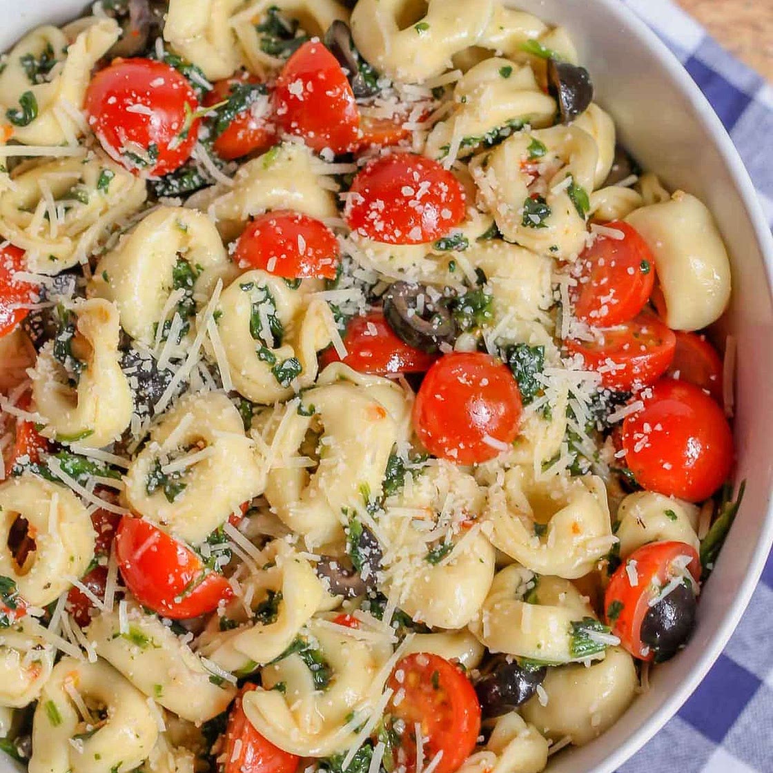 Spinach Tortellini Salad Recipe