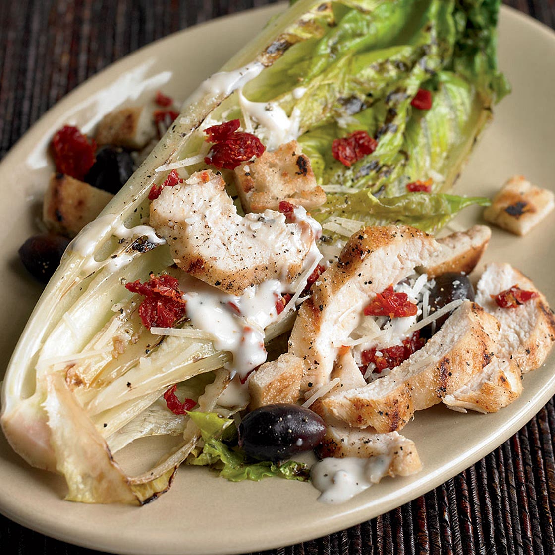 Healthier Grilled Caesar Salad
