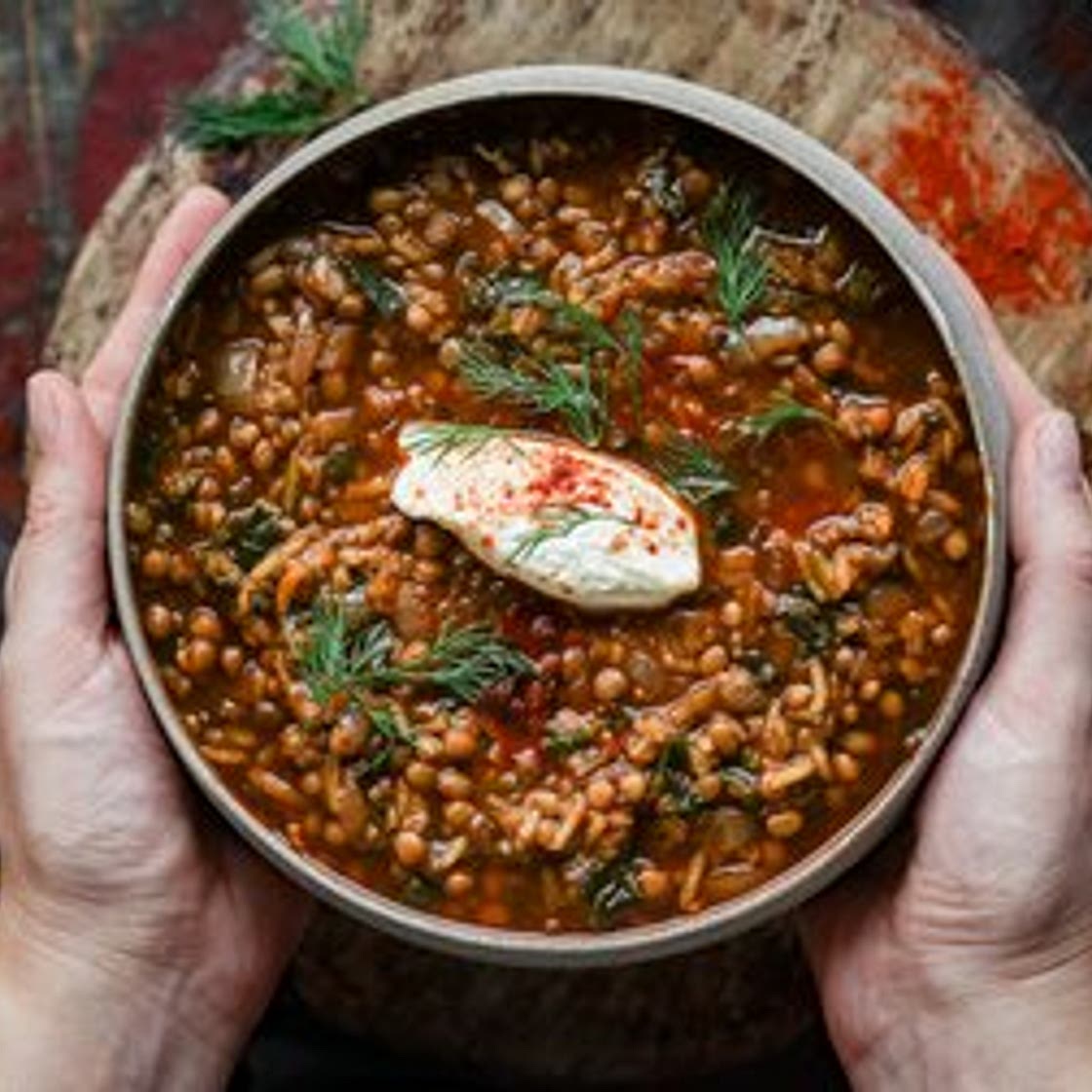 Smokey Lentil Stew with Aioli