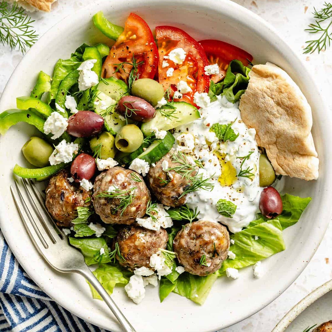 Greek Meatballs with Tzatziki Sauce