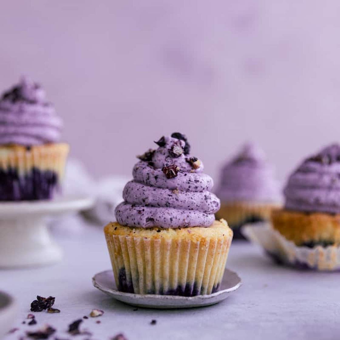 Moist and Fluffy Blueberry Cupcakes (Not Muffins!)
