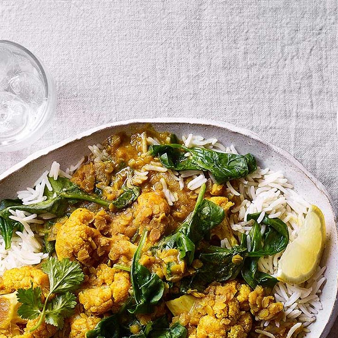 Keralan cauliflower and lentil curry