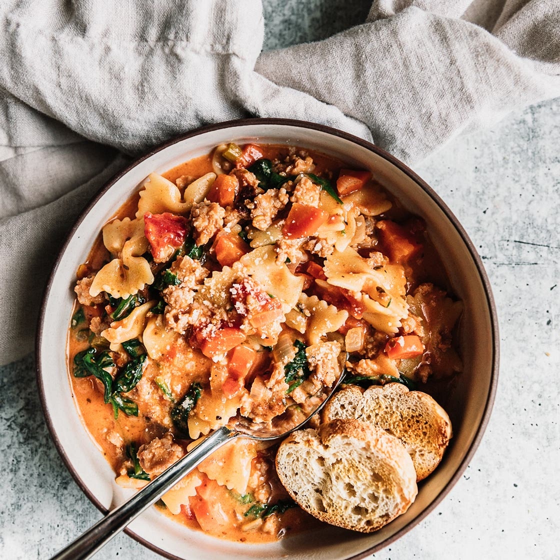 Creamy Sausage and Veggie Pasta