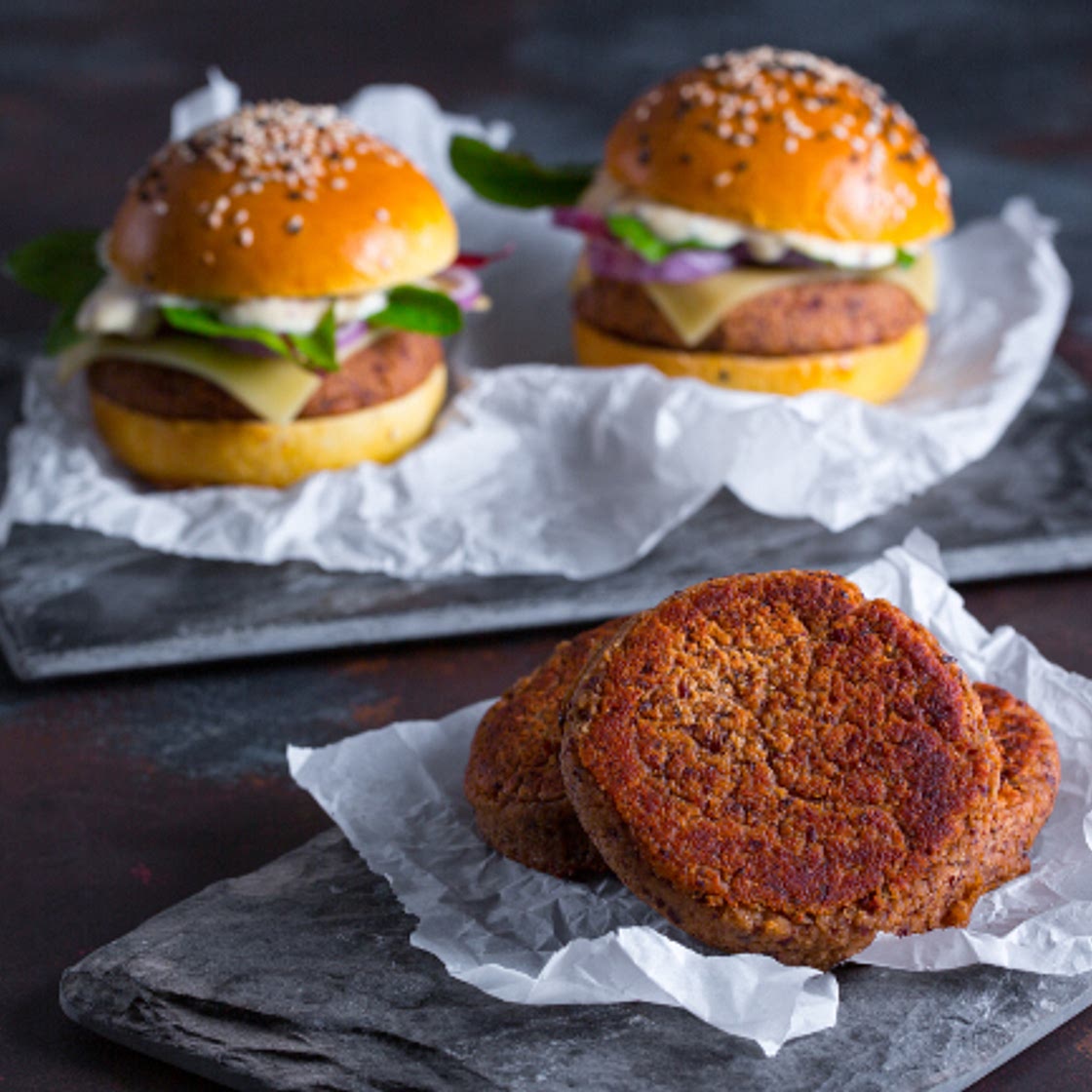 Burger di patate e fagioli