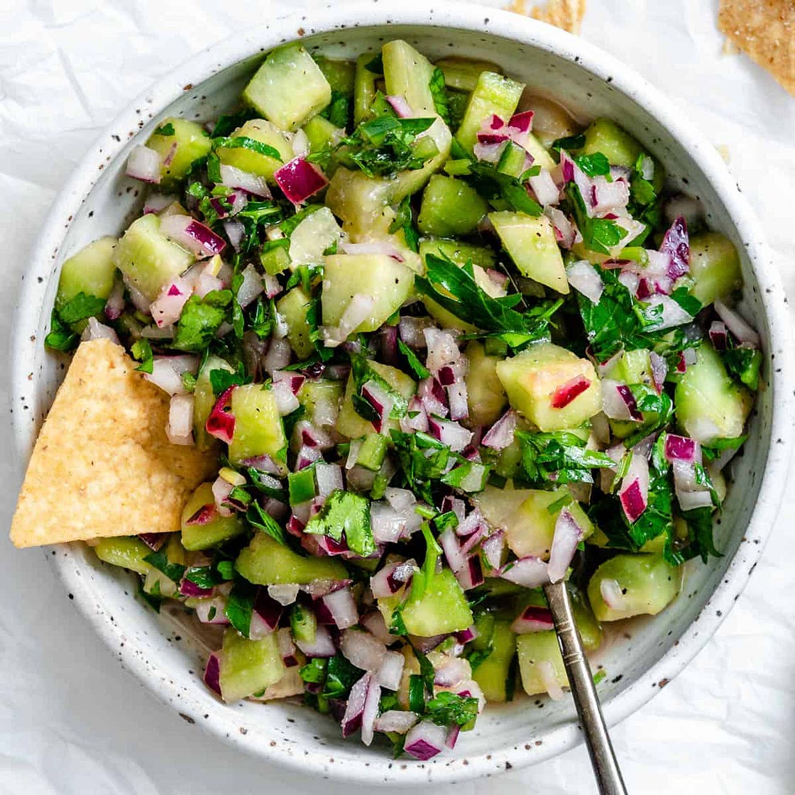 Cucumber Salsa [Cucumber Pico de Gallo]