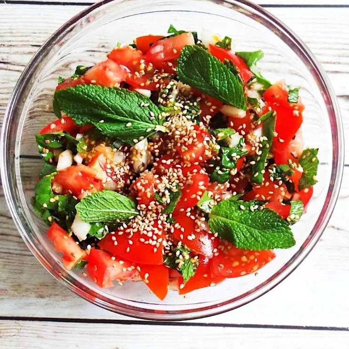 Super Fresh Tomato Mint Salad