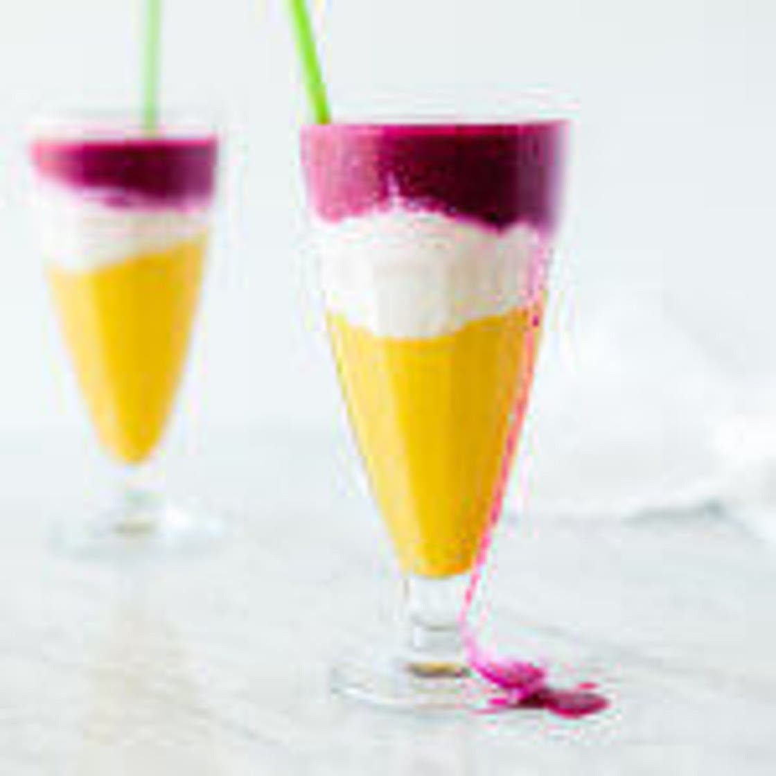 Mango, Coconut and Dragon Fruit Smoothie