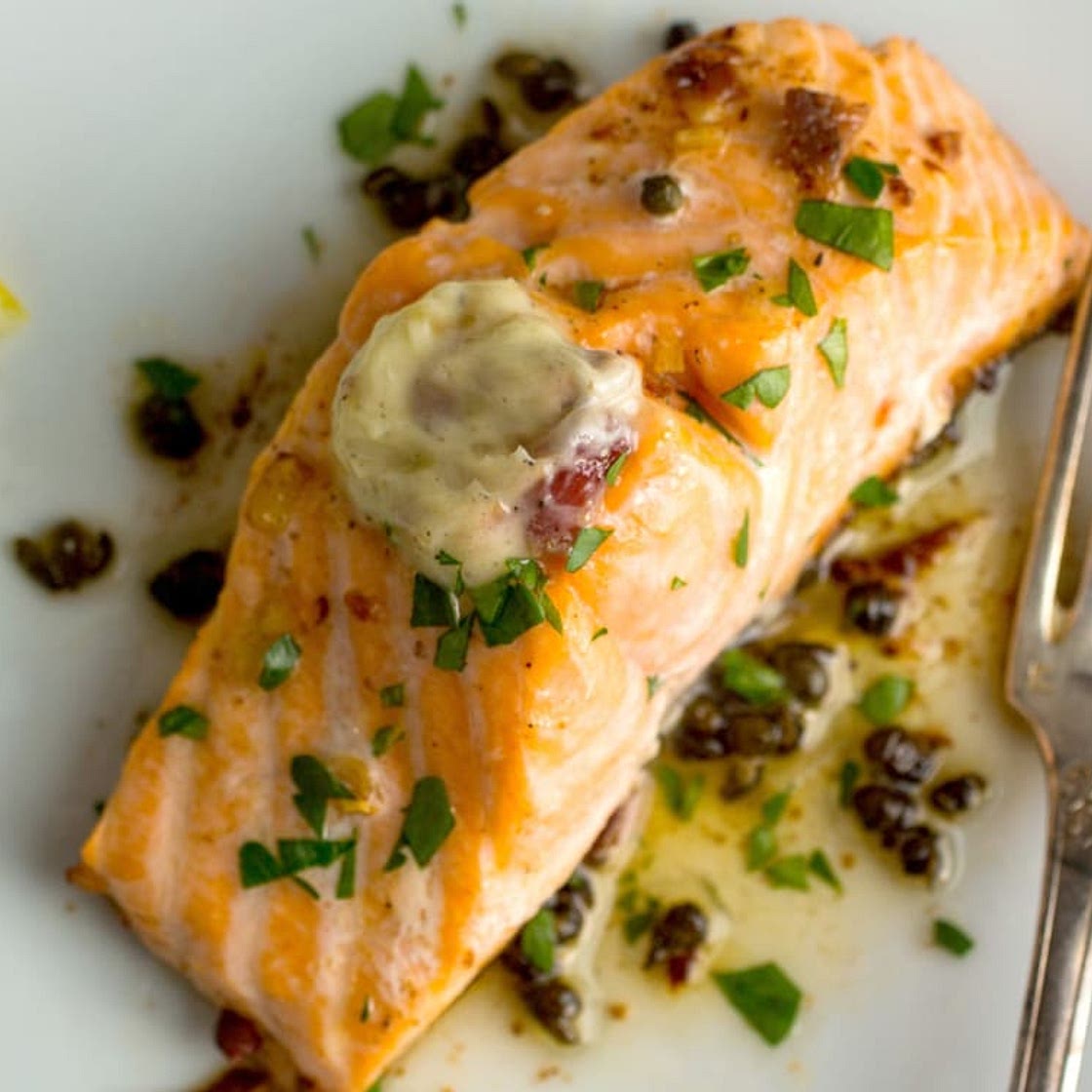 Melissa Clark's Salmon With Anchovy-Garlic Butter