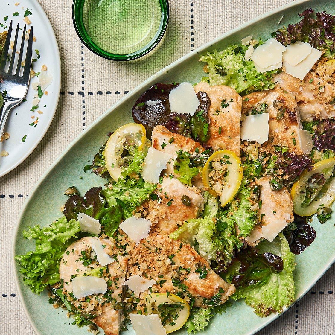 Chicken piccata salad