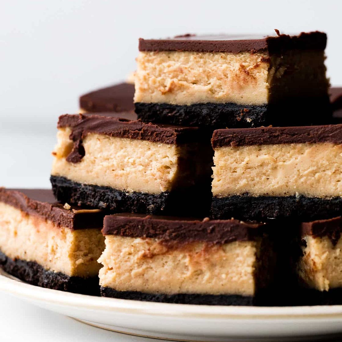 Chocolate Peanut Butter Cheesecake Bars